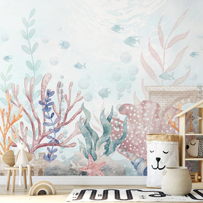 Colored Coral Wall Mural SM061