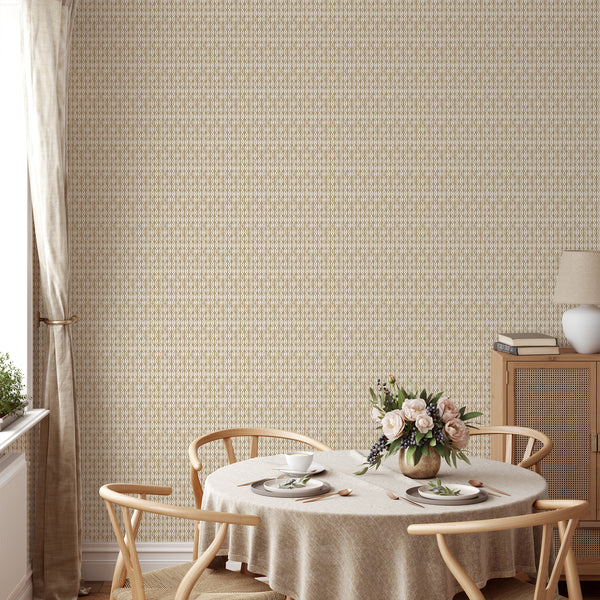 Warm Tan Geometric Wallpaper L075