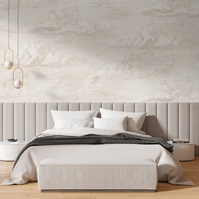 Beige Vintage Cloud Sky Wall Mural AM174