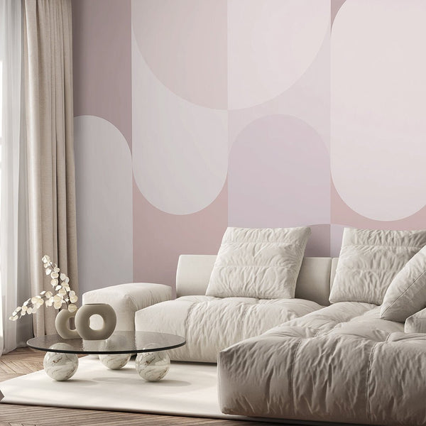 Abstract Pink Arches Wall Mural AM065 - CostaCover - Peel and stick Removable Wallpaper - about walls - Abstract - Abstract Arch