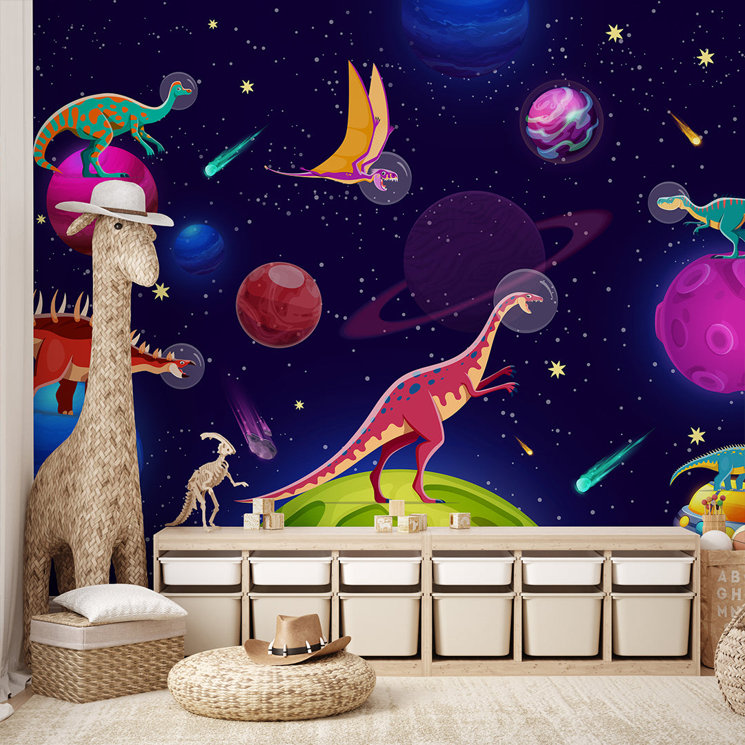 Dinosaurs in Space Wall Mural SM096