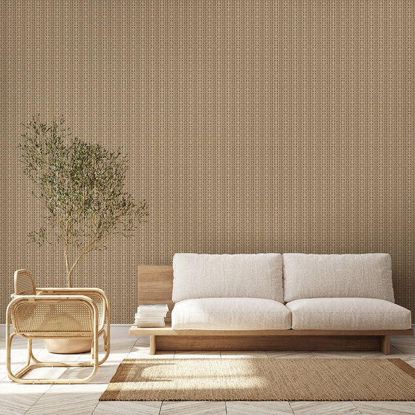 Rattan Weave Effect Style 2 Wallpaper A015 - CostaCover - Peel and stick Removable Wallpaper - about walls - accent wallpaper - adhesive wallpaper