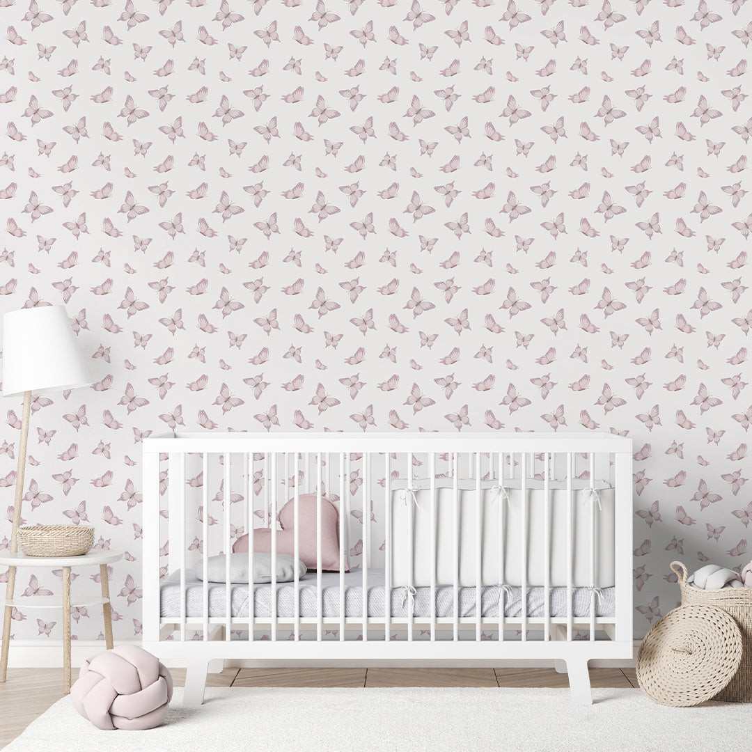 Pink Tiny Butterfly Wallpaper A050