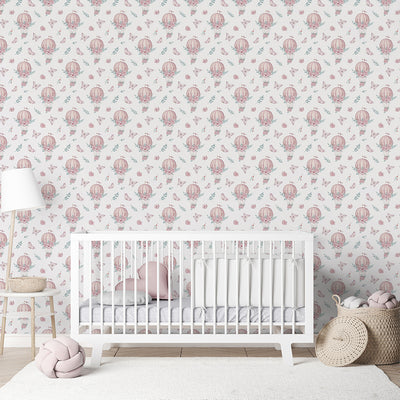 Pink Tiny Hot Air Balloon Wallpaper A053