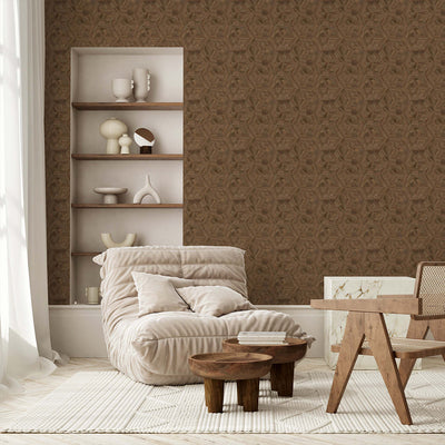 Wood Veneer Mosaic Wallpaper A017