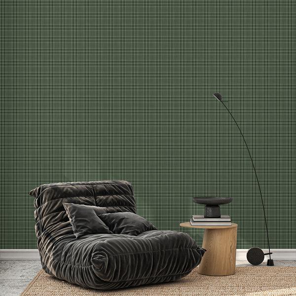 Green Plaid Wallpaper S138