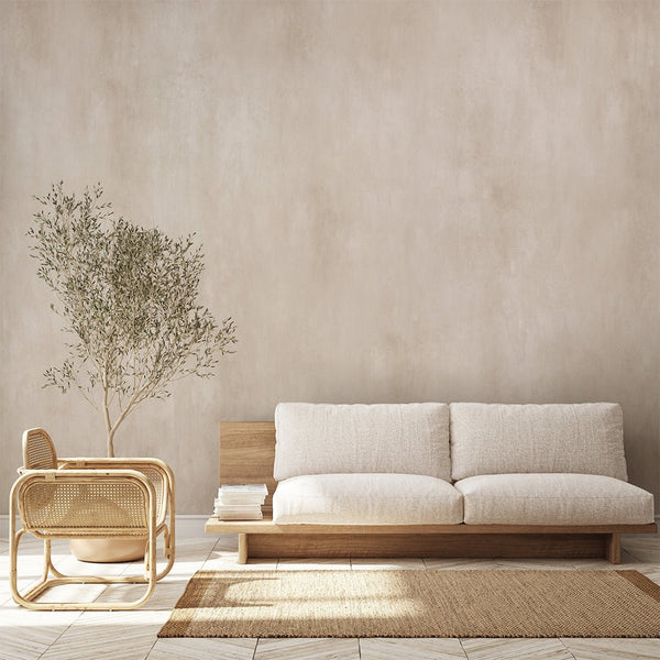 Neutral Beige Plaster Wall Mural AM092 - CostaCover - Peel and stick Removable Wallpaper - about walls - Abstract - abstract mural