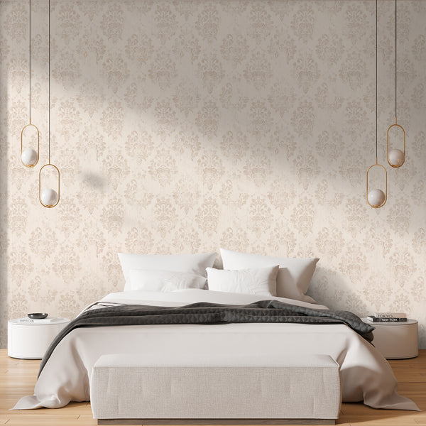 Neutral Damask Wallpaper W185