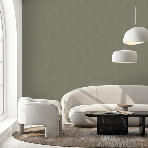 Sage Green Plaster Look Wallpaper S151
