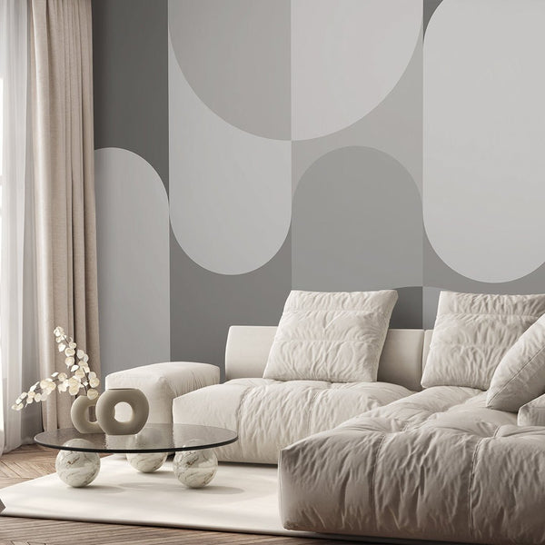 Abstract Gray Arches Wall Mural AM062 - CostaCover - Peel and stick Removable Wallpaper - about walls - Abstract - Abstract Arch