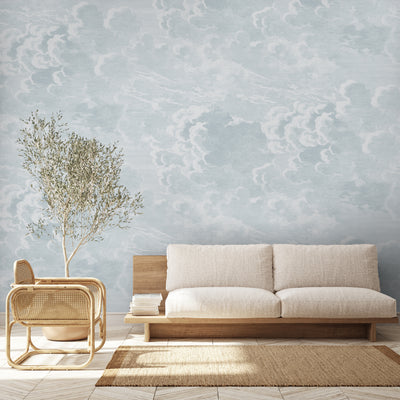 Blue Vintage Cloud Wall Mural AM170