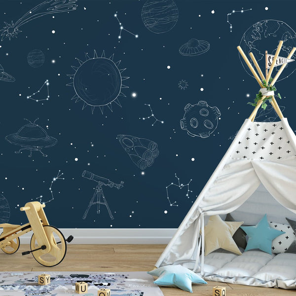 Galaxy Starry Night Wall Mural WM044 - CostaCover - Peel and stick Removable Wallpaper - abstract wallpaper - accent wallpaper - adhesive wallpaper