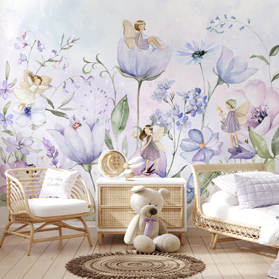 Purple Flower Fairy Wall Mural SM052