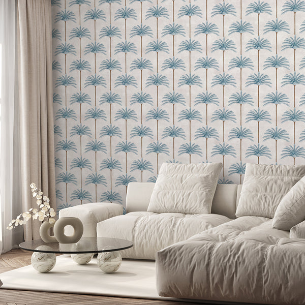 Blue Palm Tree Wallpaper A131