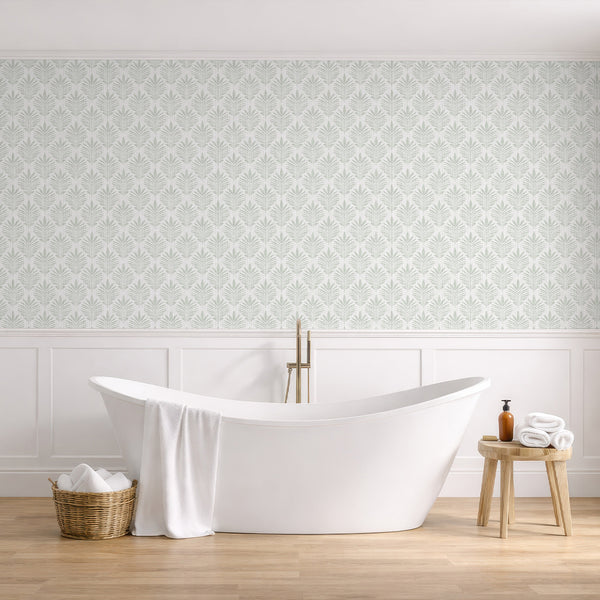 Green Gray Botanical Leaf L037