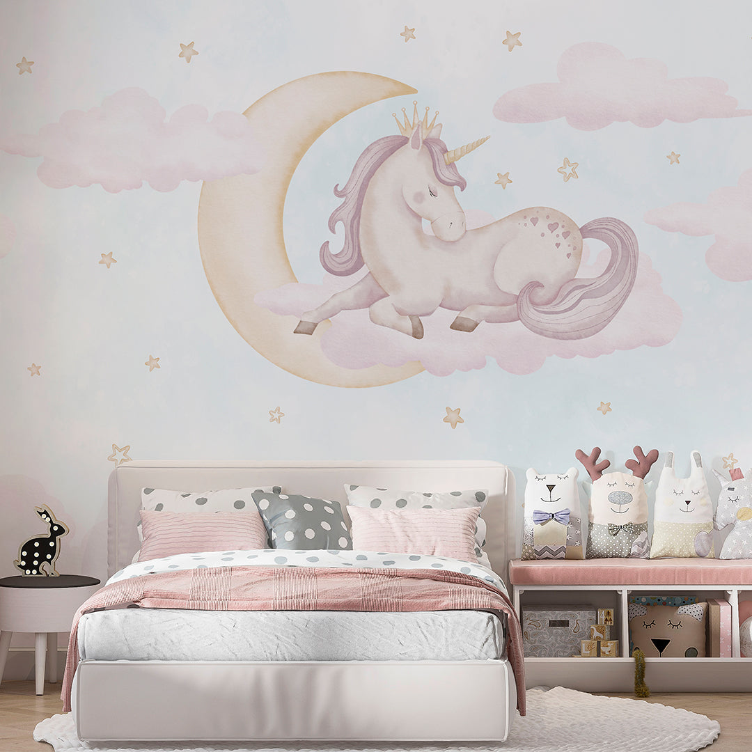 Unicorn on Clouds Wall Mural AM141