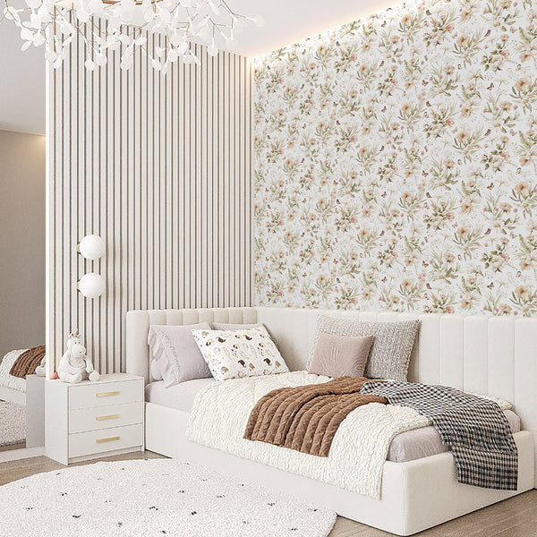 Elegant Flowers Bouquet Wallpaper S071 - CostaCover - Peel and stick Removable Wallpaper - abstract wallpaper - accent wallpaper - adhesive wallpaper