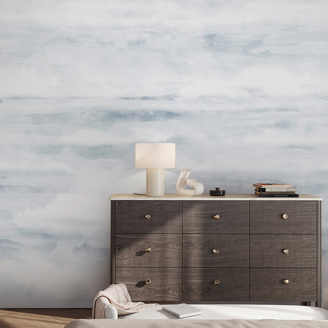 Blue Watercolor Wash Wall Mural AM173