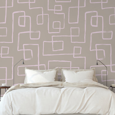 Abstract Pink Line Self Adhesive Wallpaper W017