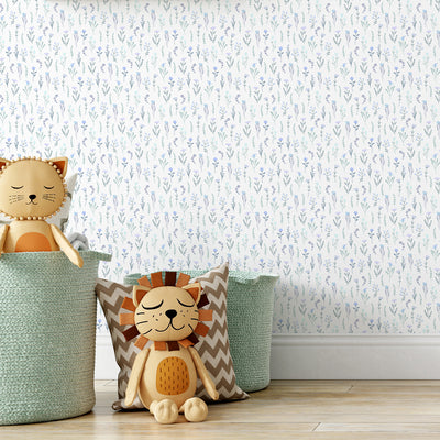 Blue Miniature Flowers Wallpaper S080