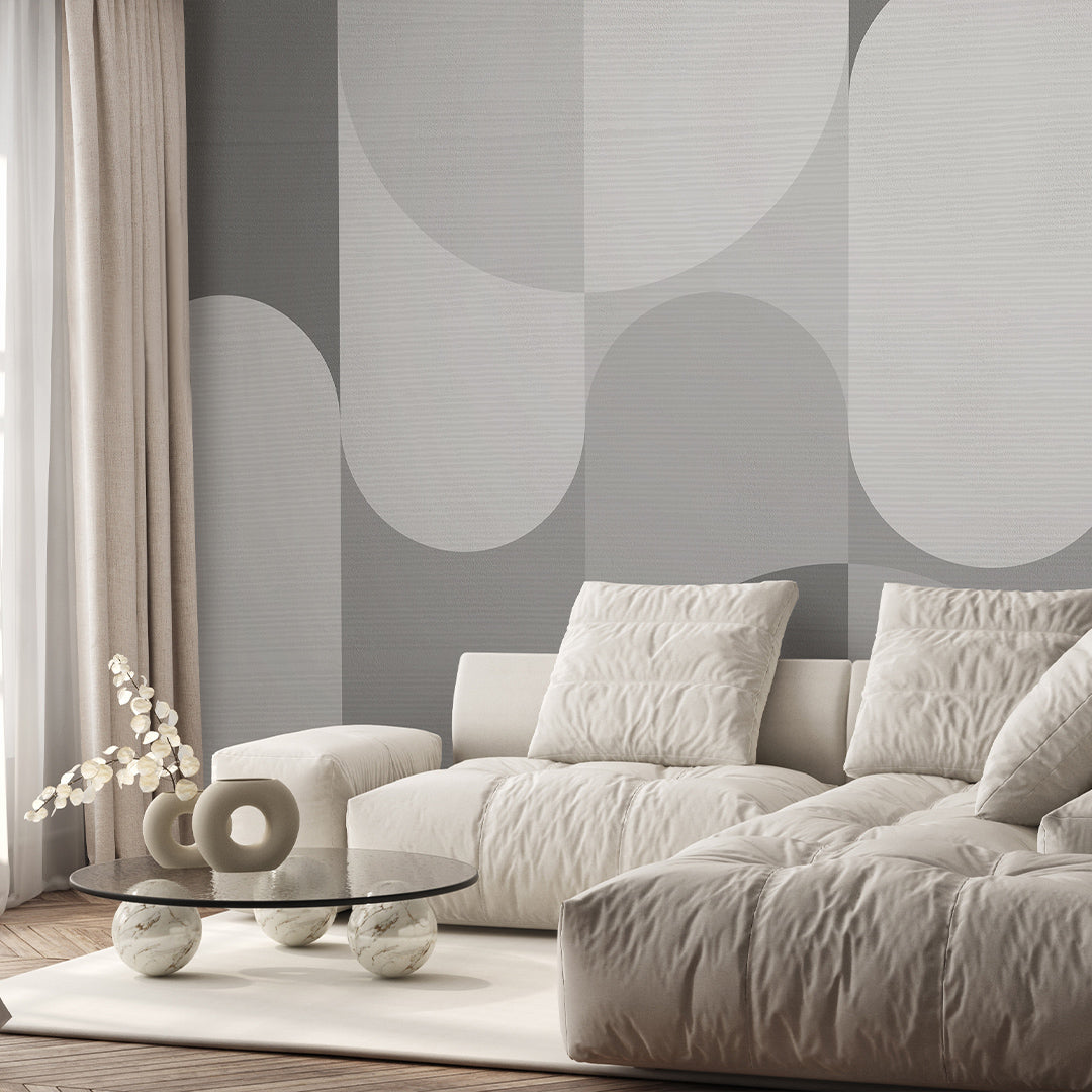 Abstract Gray Arches Wall Mural AM062