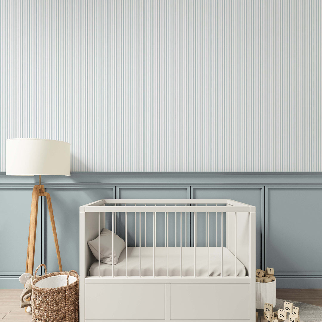 Pastel Blue Stripes Wallpaper S001