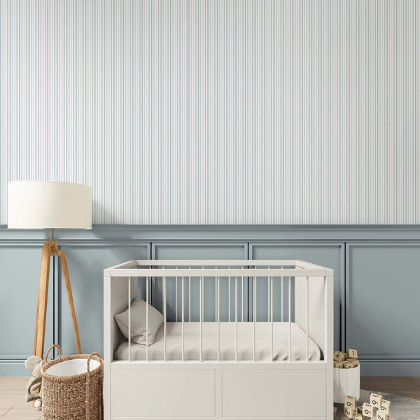 Pastel Blue Stripes Wallpaper S001 - CostaCover - Peel and stick Removable Wallpaper - Abstract - abstract wall art - abstract wallpaper