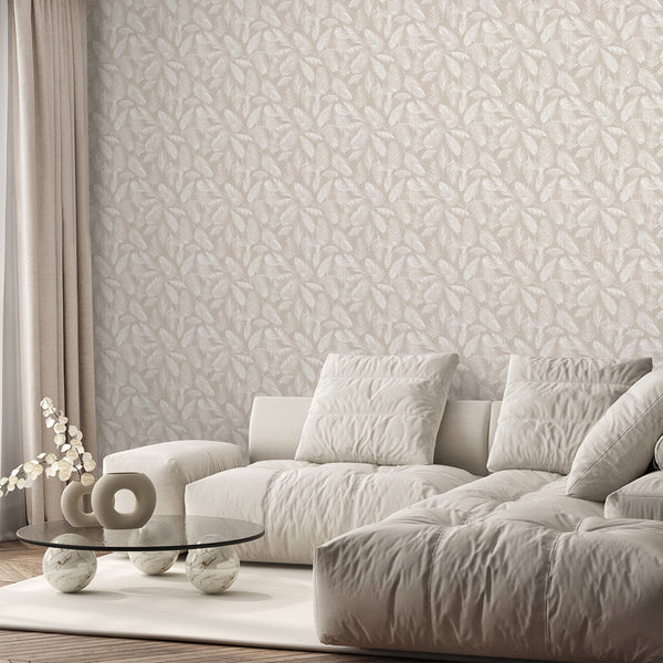 Neutral Beige Palm Leaf A133