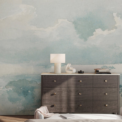 Vintage Coastal Landscape Wall Mural AM100