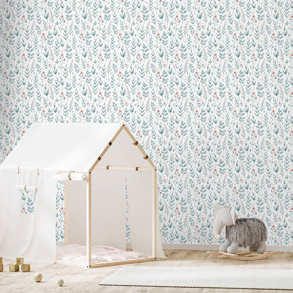 Delicate Floral Wallpaper A052 - CostaCover-Peel and stick Removable Wallpaper-Abstract-abstract floral-abstract mural