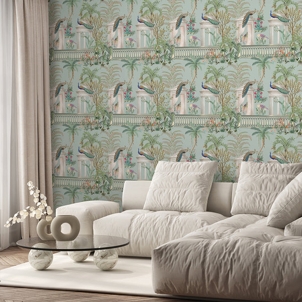 Peacock Garden Chinoiserie Wallpaper A141