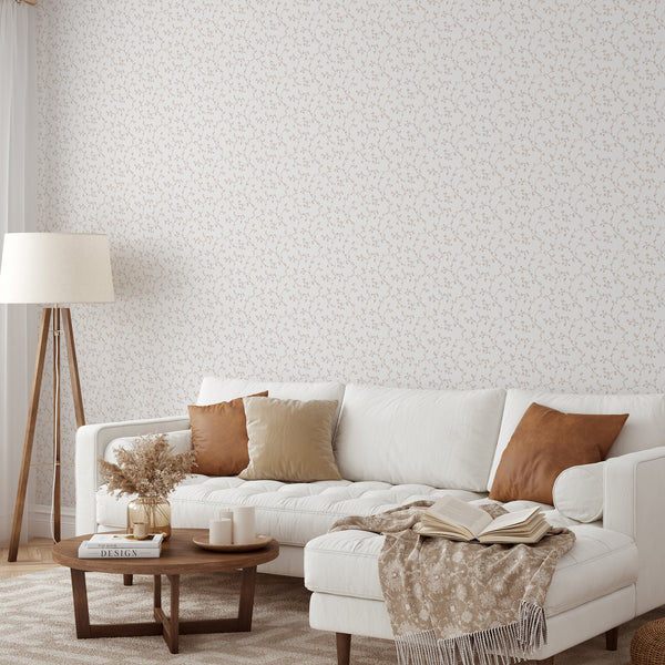 Neutral Floral Vine Wallpaper L110