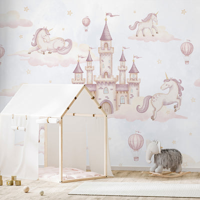 Airy Kingdom & Unicorns Wall Mural AM135