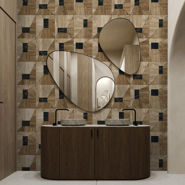 Wood Texture Squares Wallpaper A012 - CostaCover - Peel and stick Removable Wallpaper - about walls - abstract wall art - abstract wallpaper