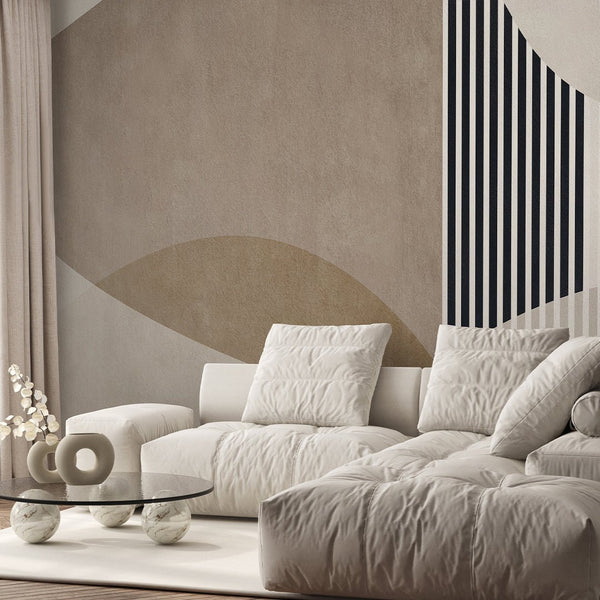 Geometric Abstract Brown Beige Wall Mural AM018 - CostaCover - Peel and stick Removable Wallpaper - about walls - Abstract - abstract arches