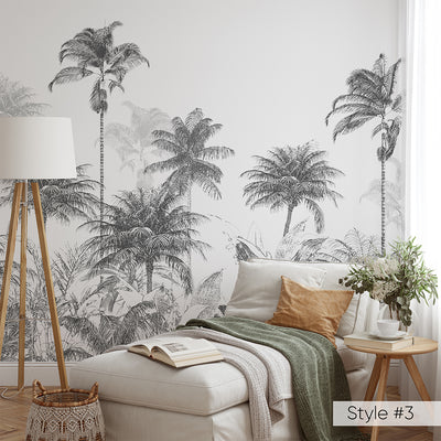 Vintage Jungle Palms Wall Mural CCM150