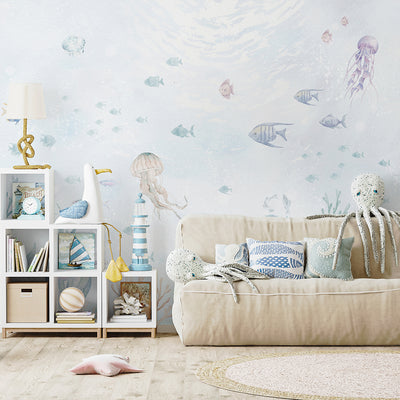 Blue Undersea World Wall Mural SM059