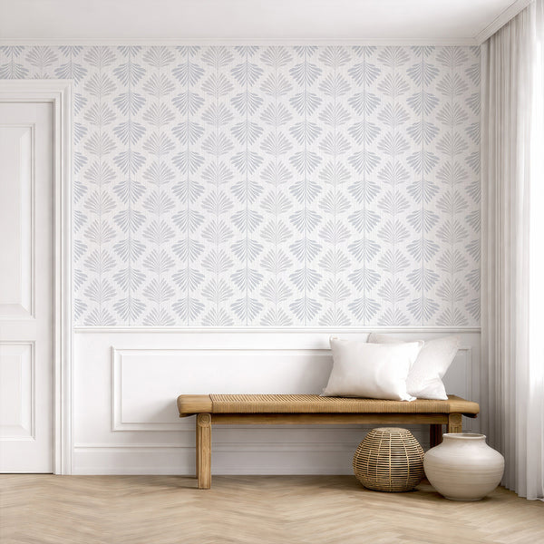 Neutral Palm Leaf Wallpaper L014