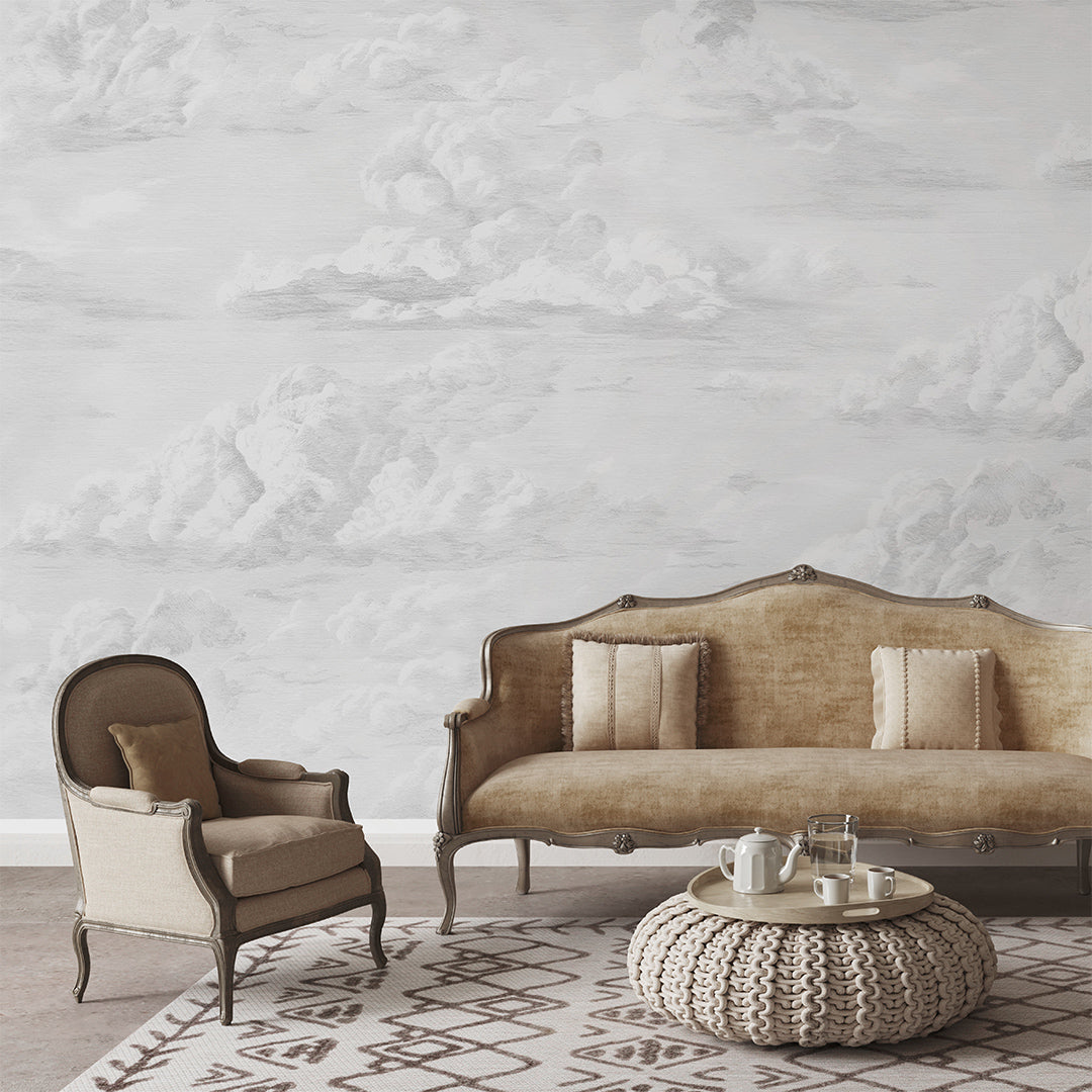 Gray Vintage Cloud Sky Wall Mural AM172