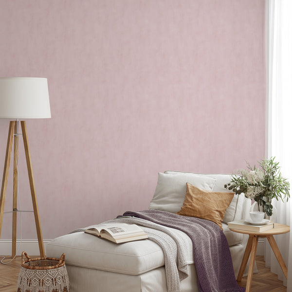 Blush Pink Plaster Look Wallpaper S153