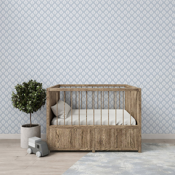 Dusty Blue Linen Leaf L039