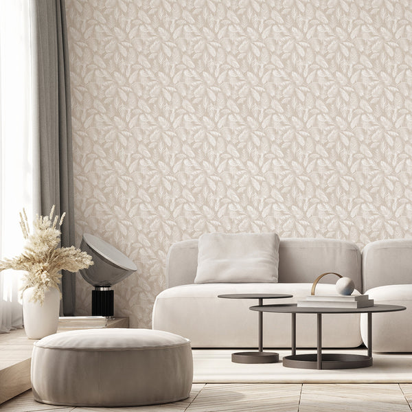 Neutral Beige Palm Leaf A133