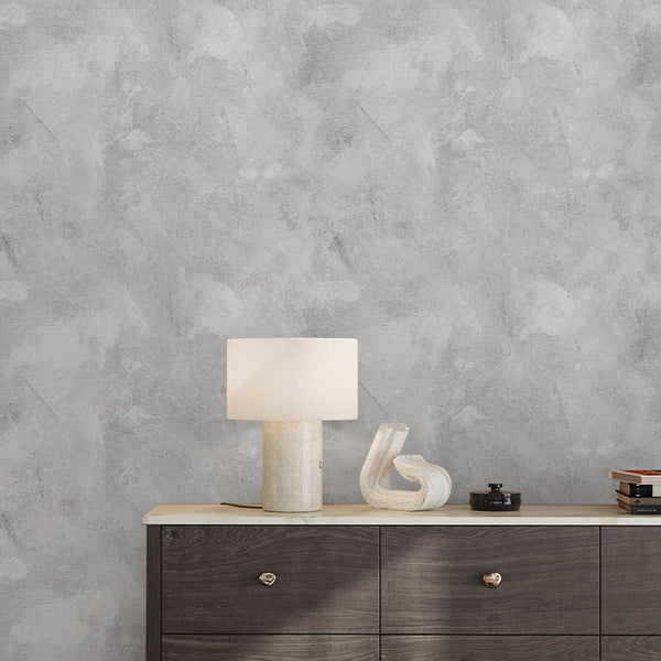 Gray Limewash Plaster Wallpaper A036 - CostaCover-Peel and stick Removable Wallpaper-Abstract-abstract mural-Abstract Plaster