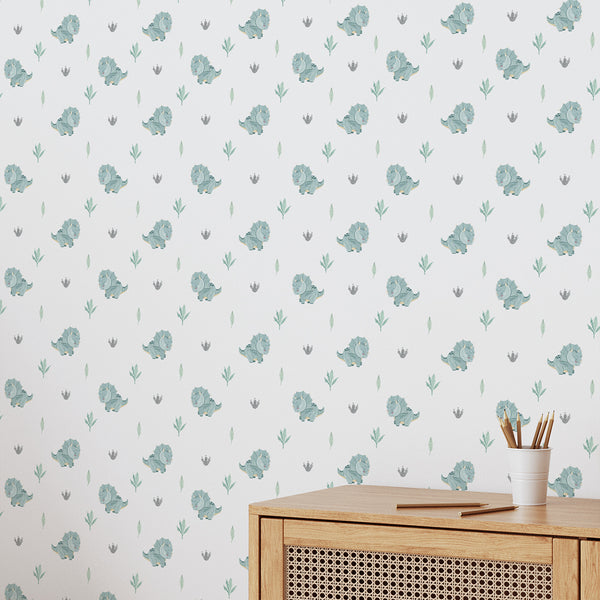 Green Dinosaur Nursery Wallpaper L143