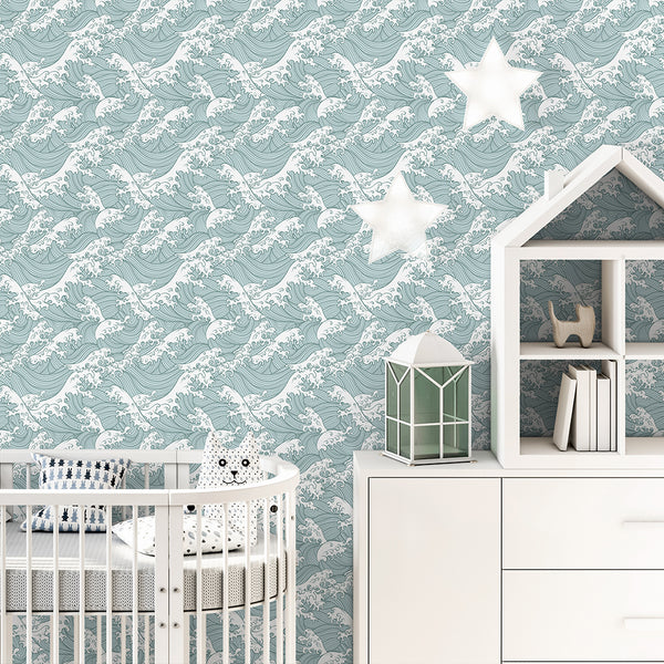 Japanese Aqua Mint Wallpaper A112