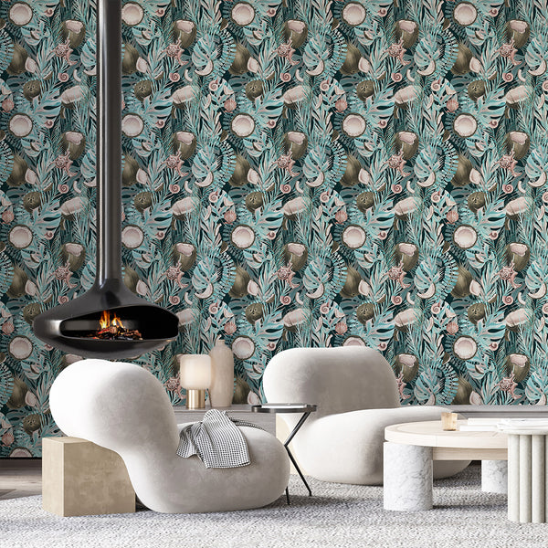 Tropical Coconut Wallpaper A114