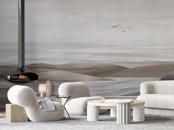 Abstract Landscape Wall Mural AM024 - CostaCover - Peel and stick Removable Wallpaper - about walls - Abstract - abstract lines