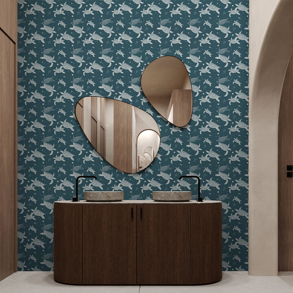 Blue Sea Turtle Wallpaper A119