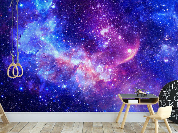 Cosmic Galaxy Glow Wall Mural WM054 - CostaCover - Peel and stick Removable Wallpaper - accent wallpaper - adhesive wallpaper - adhesive wallpaper design