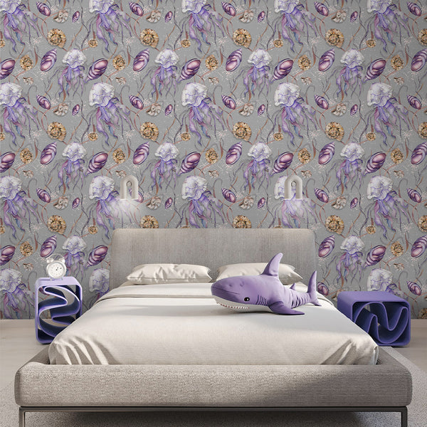 Purple Jellyfish Wallpaper A115